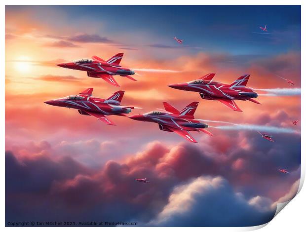 Red Arrows Print by Ian Mitchell