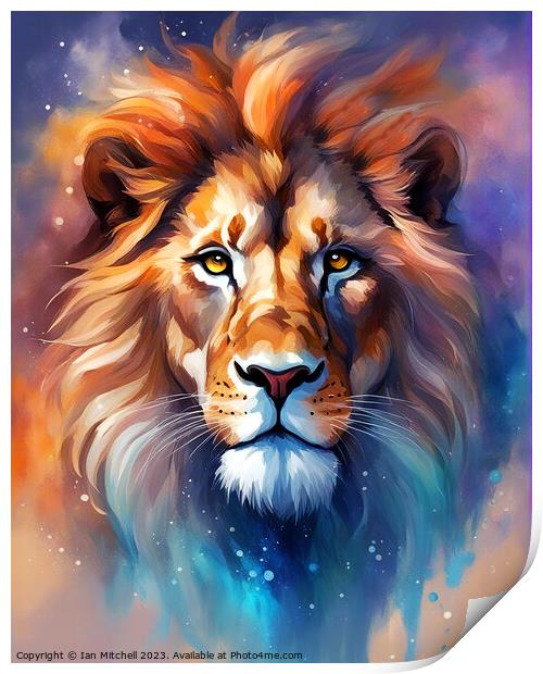 Lion Art Print by Ian Mitchell