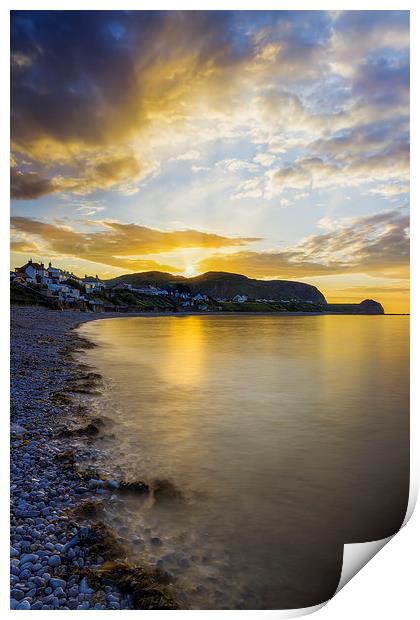 Sunset Little Orme Print by Ian Mitchell