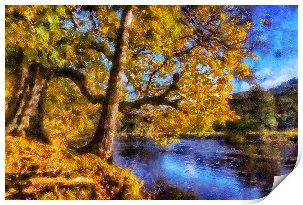 Autumn River  Print by Ian Mitchell