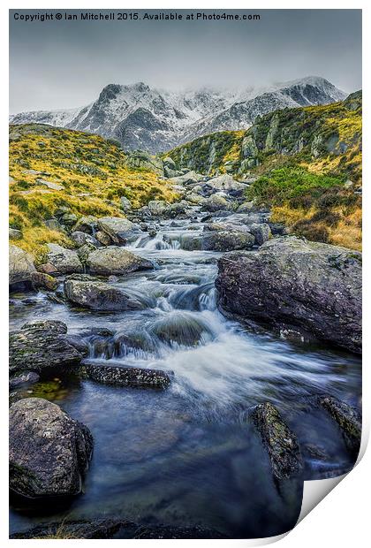  Snowdonia Mountains Print by Ian Mitchell