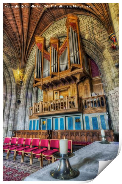 Cathedral Organ Print by Ian Mitchell