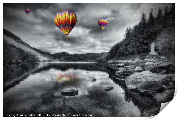 Flight Above The Lake Print by Ian Mitchell