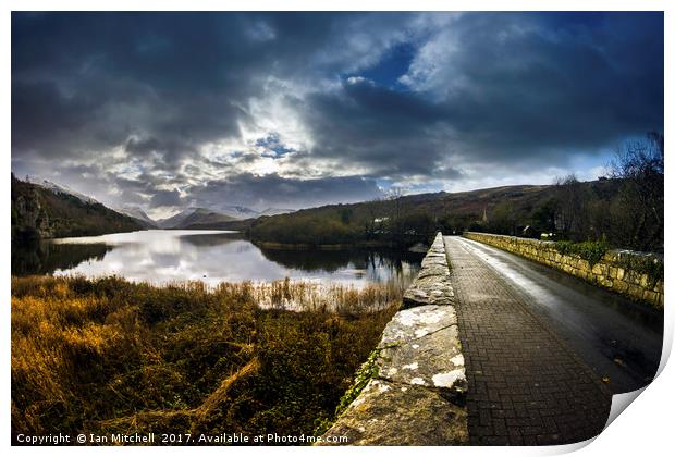 Road To Llyn Padarn Print by Ian Mitchell
