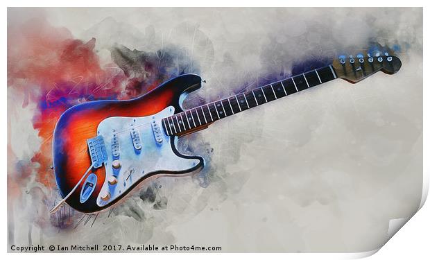 Electric Guitar Print by Ian Mitchell
