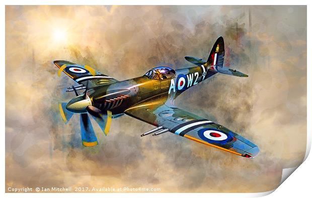 Spitfire Dawn Flight Print by Ian Mitchell