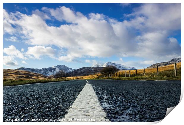 Road to Snowdon Print by Ian Mitchell