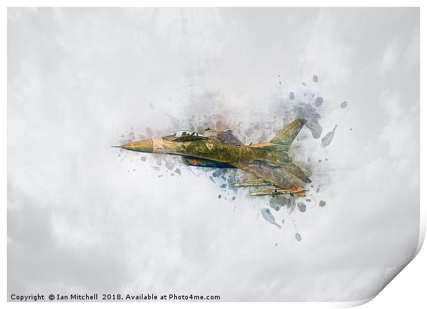 F16 Fighting Falcon Print by Ian Mitchell