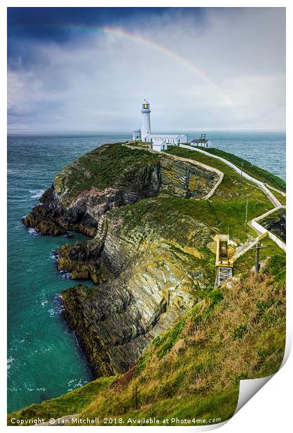 South Stack Lighthouse Print by Ian Mitchell