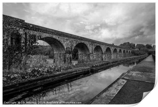 Chirk Aqueduct and Viaduct Print by Ian Mitchell