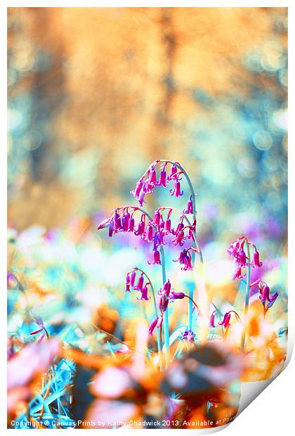 Bluebell Twist Print by Canvas Prints by Kathy Chadwick