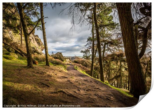 Out of the woods, The Roaches, Peak District, UK Print by Nick Hillman