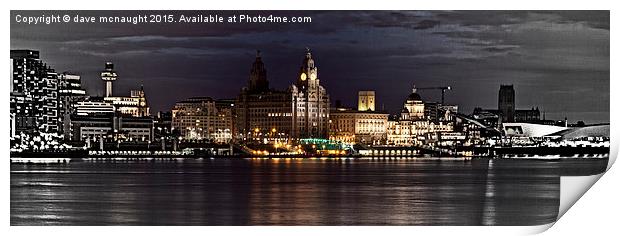  Liverpool at Night Print by dave mcnaught