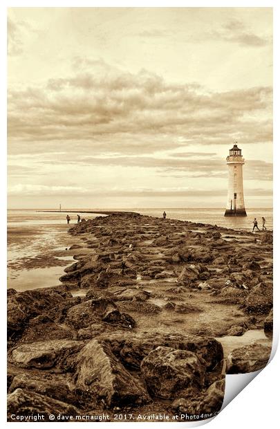 New Brighton Lighthouse Print by dave mcnaught
