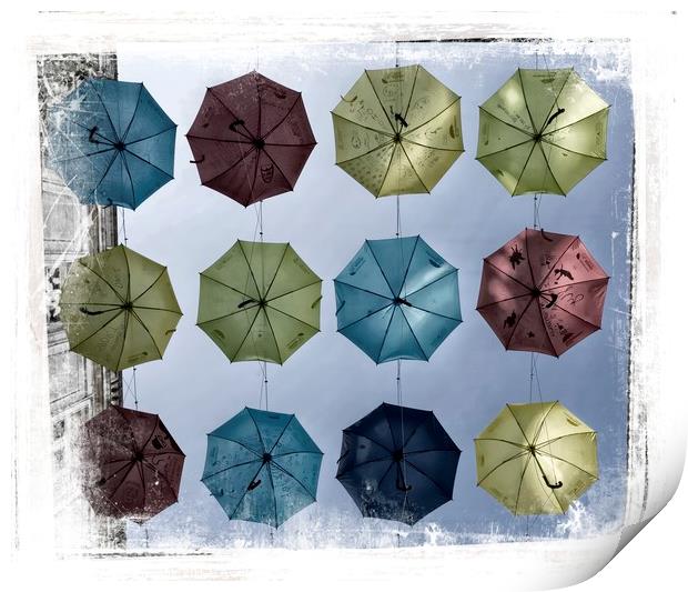 Umbrella's Print by dave mcnaught