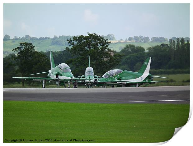 Saudi Hawks Print by Andrew Jordan