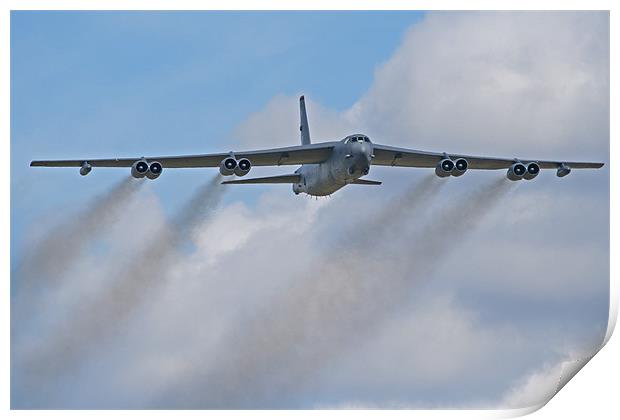 Smokey B-52 bomber Print by Rachel & Martin Pics