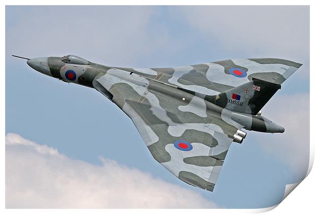 Vulcan bomber XH558 Print by Rachel & Martin Pics