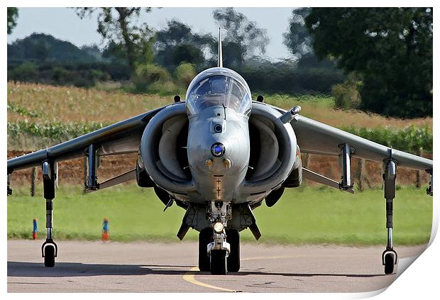 RAF Harrier head on Print by Rachel & Martin Pics