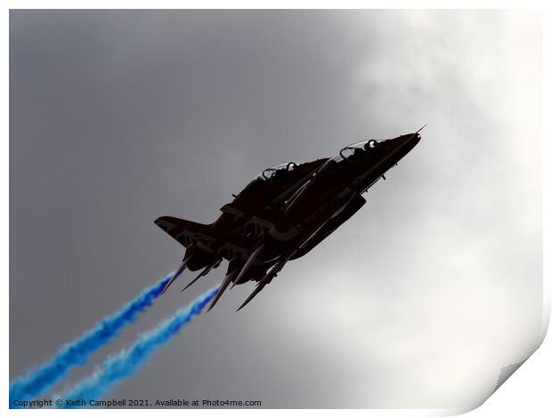 Red Arrows Salute The Blue Light Services. Print by Keith Campbell