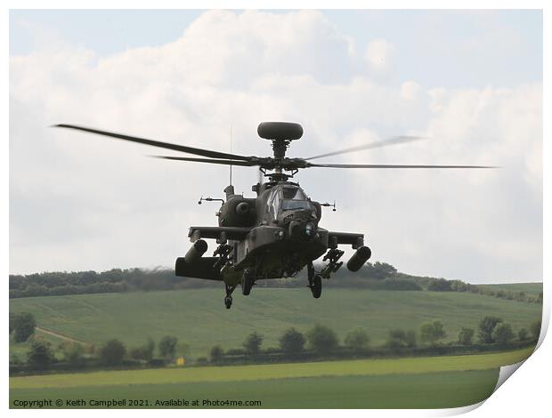 British Army Apache Print by Keith Campbell