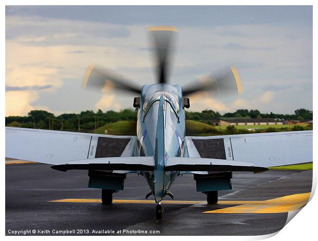 Spitfire Taxies Out Print by Keith Campbell