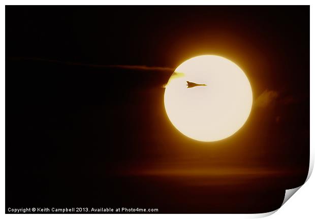 Vulcan in the sun Print by Keith Campbell