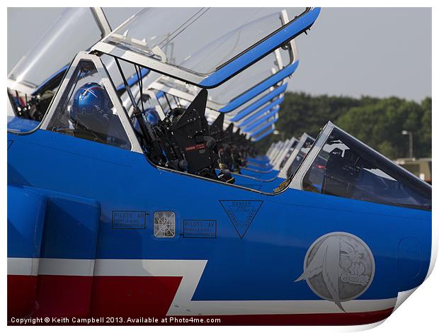 Lined up and ready Print by Keith Campbell