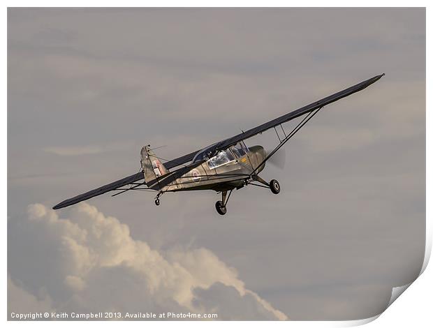 Taylorcraft Auster V G-ANRP Print by Keith Campbell