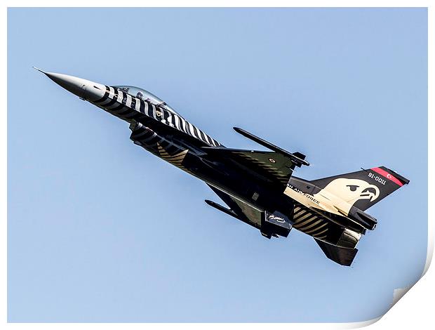 Solo Turk F-16 climbing Print by Keith Campbell