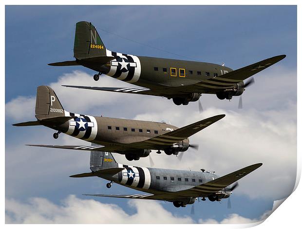D-Day Trio Print by Keith Campbell