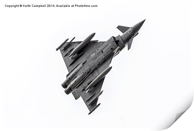 RAF Typhoon ZJ814 Print by Keith Campbell