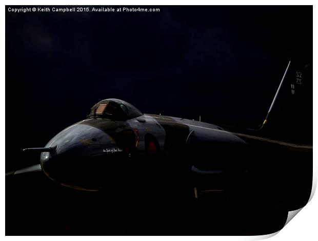  AVRO Vulcan XH558 - Delta Lady. Print by Keith Campbell