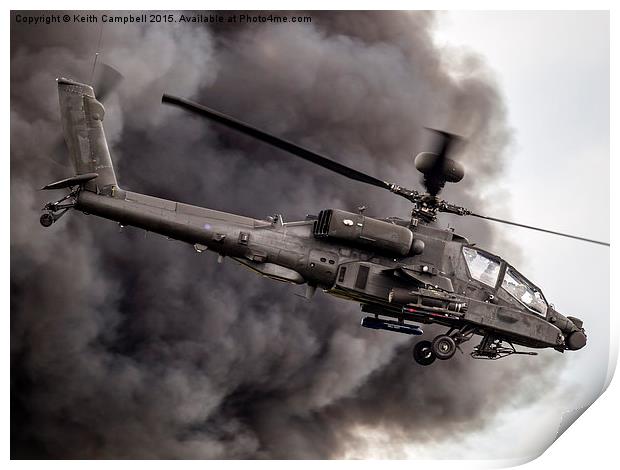  British Army Apache Print by Keith Campbell