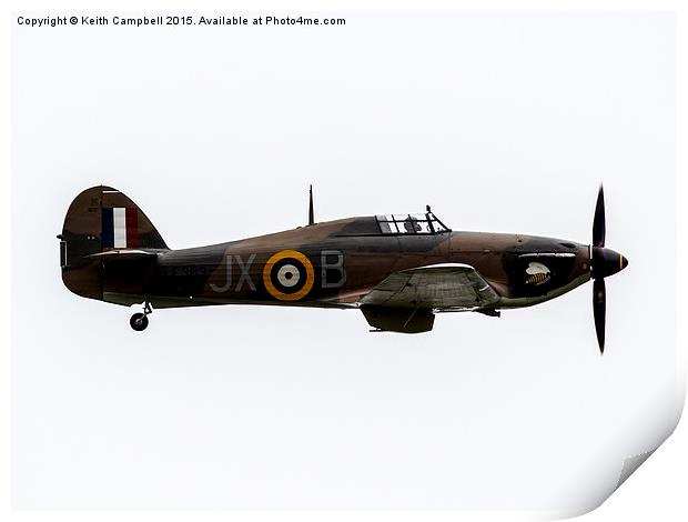  RAF BBMF Hurricane LF363 Print by Keith Campbell