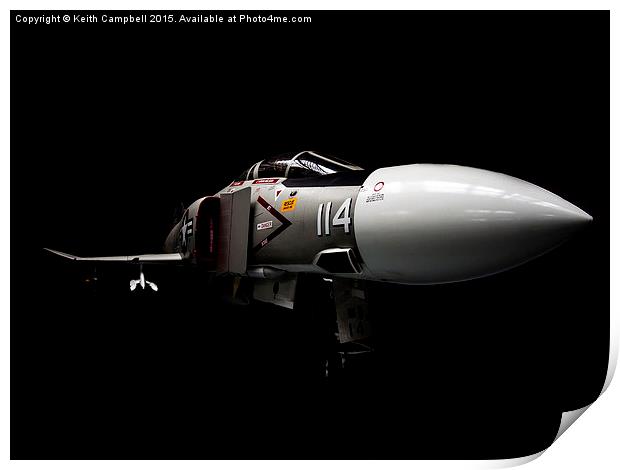  F-4J Phantom II at Duxford. Print by Keith Campbell