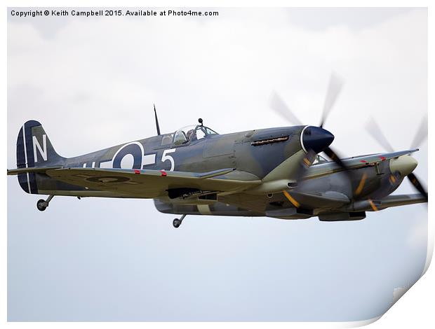 Spitfire Scramble Print by Keith Campbell