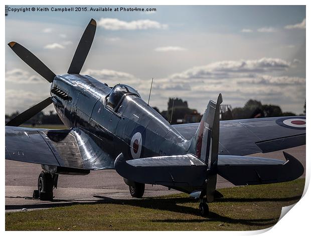 RAF Spitfire PS915  Print by Keith Campbell