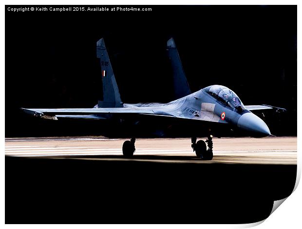  Indian Air Force SU30 MKI SB065 Print by Keith Campbell