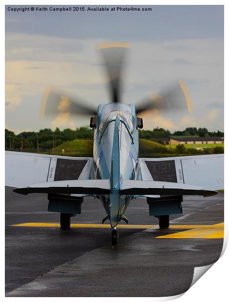  Spitfire PS915 Print by Keith Campbell