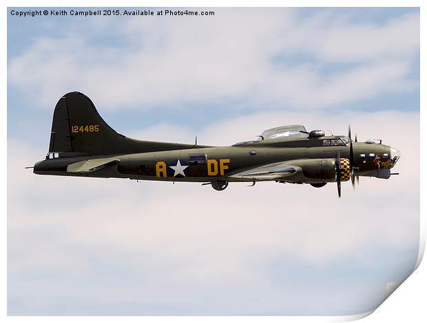  B-17 Memphis Belle Print by Keith Campbell