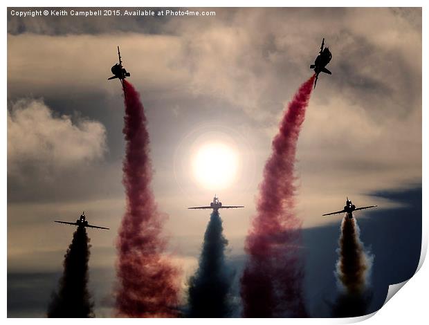  Red Arrows Enid Formation Print by Keith Campbell