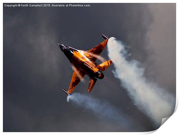 RNLAF F-16 Falcon. Print by Keith Campbell