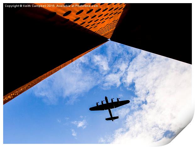  Lancaster Salutes Veteran. Print by Keith Campbell