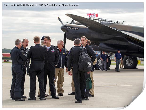 Lancaster Crews Print by Keith Campbell