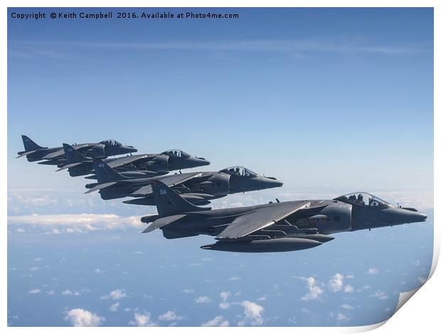 Harrier Formation. Print by Keith Campbell