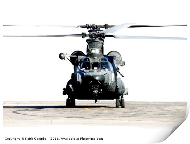 Special Forces MH-47 Chinook Print by Keith Campbell