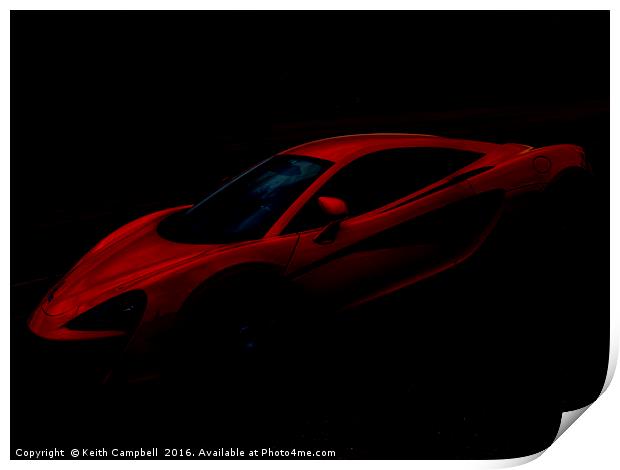 Red Lamborghini Dream Print by Keith Campbell