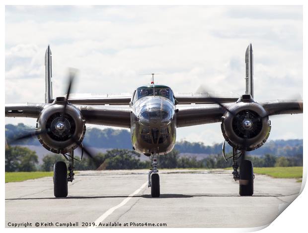 B-25 Mitchell Print by Keith Campbell