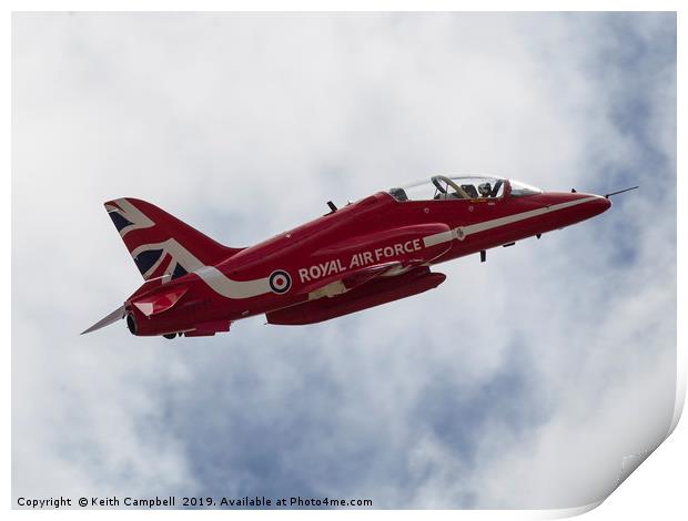RAF Red Arrows Hawk Print by Keith Campbell